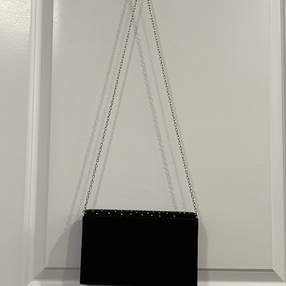 Elegant Black Rhinestone Clutch - Picture 6 of 8